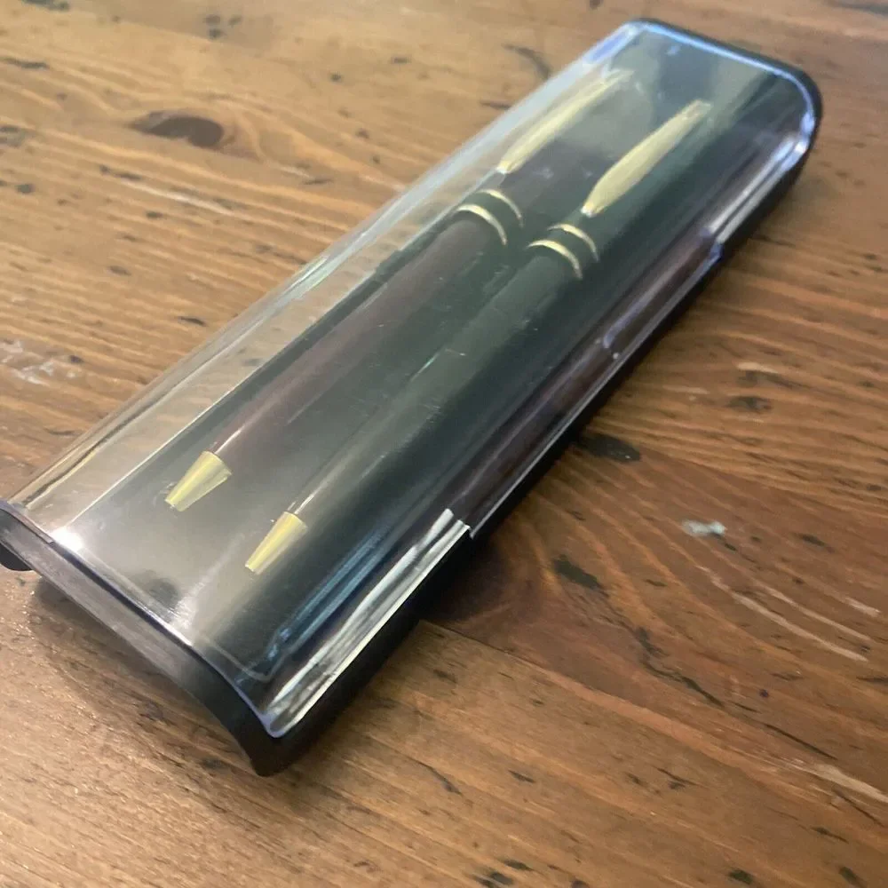 Rare: St Michel Ballpoint Pen Set w/ Case & Box‎ - Executive Office Desk Library